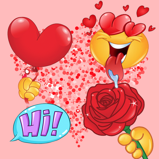 Romantic love stickers icon