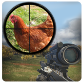 الدجاج تبادل لاطلاق النار 3D قناص مطلق النار أيقونة