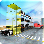 US Police Car Trailer Truck Simulator: Car Parking icon