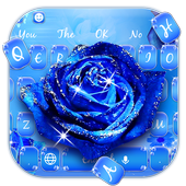 ikon Shiny Blue Rose Keyboard