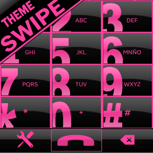 THEME SWIPE DIALER BIG BLACK PINK icon