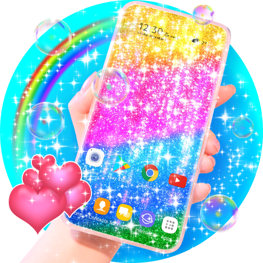 Rainbow Glitter Keyboard   Liv icon