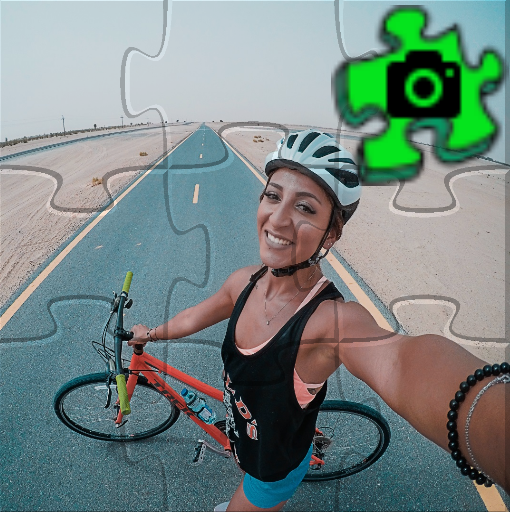 Puzzle caméra selfie Galerie de photos simple icon