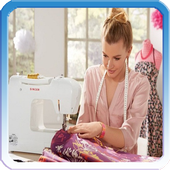 sewing, pattern, design, machine. icon