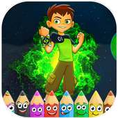 Coloring ben ten aille