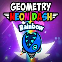 Geometry Neon Dash Rainbow