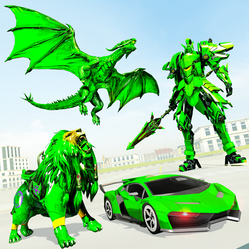Lion Robot Transform Bike Game icon