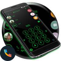 Circle Black Green Phone Dialer Theme on 9Apps