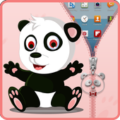 Panda Zipper Screen Lock icon