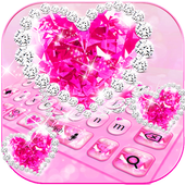 Rosa Diamant Tastatur Thema icon