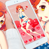 Cartoon BeautyBikini Love Icon icon