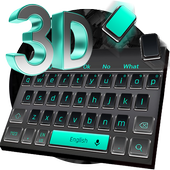 3D Black Keyboard Theme icon