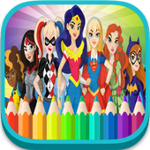 Coloring Book Super Girls icon