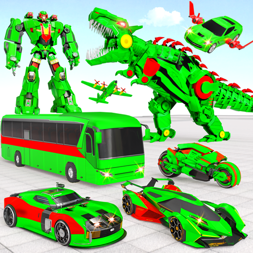 School Bus Robot Car Game icon