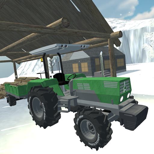 ikon Tractor Driver Snowy Roads