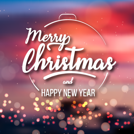 Merry christmas and happy new year, photo effects icon