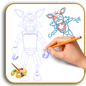 How to Draw Foxy FullBody FNAF icon