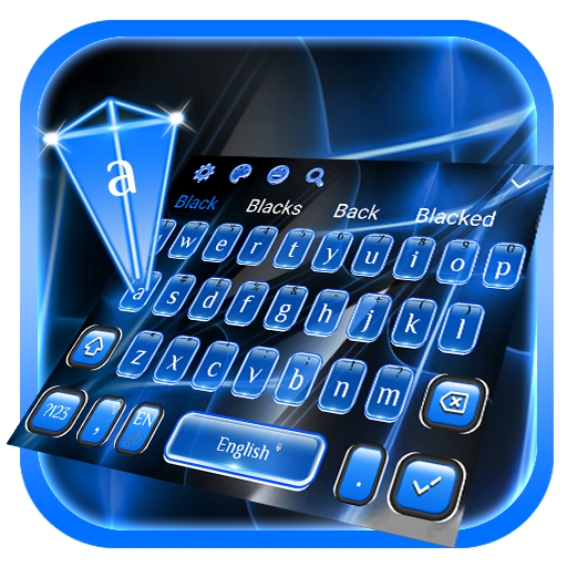 Black Blue Tech Future Keyboard иконка