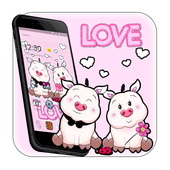 Pink Cute Piggy Theme icon