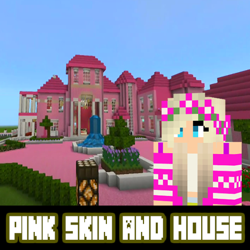 girls Skin&amp;Pink House😍 for girls in Minecraft PE icon