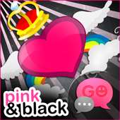 GO SMS Pro Pink&Black Theme on 9Apps
