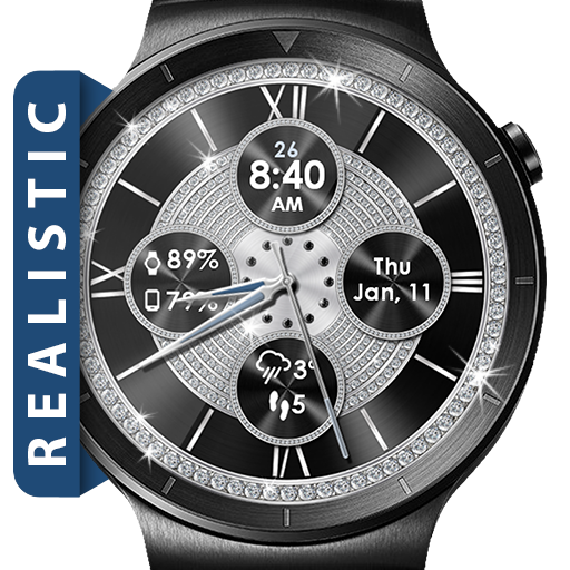 Diamond Glam HD Watch Face Widget &amp; Live Wallpaper icon