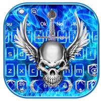 Clavier Blue Tech Angel Skull