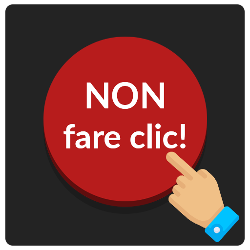 Pulsante rosso:non fare clic,arcade,offline icon