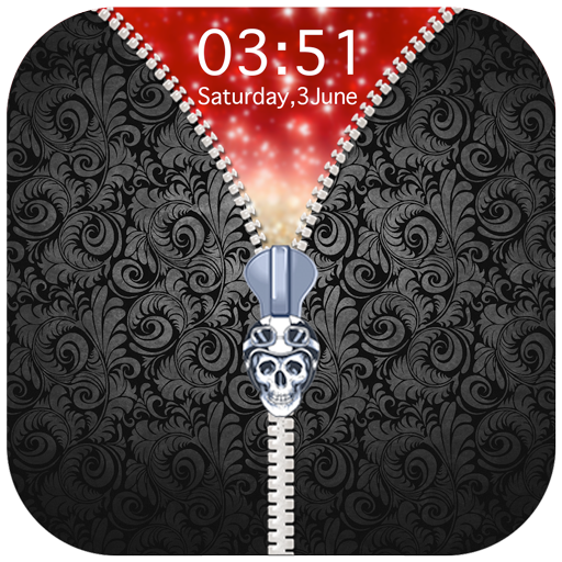 Black Zipper Lock Screen icon