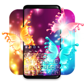 Tastiera a farfalla colorata icon