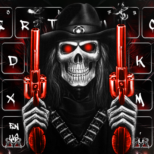 Skull Fire Gun keyboard icon