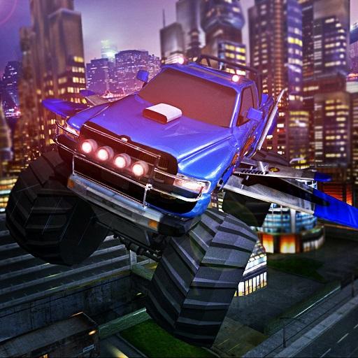 3D Monster Truck Pilot Flying Car icon