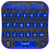 Metallic Blue Keyboard icon
