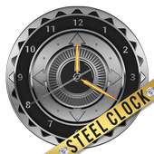 Steel Clock Analog Widget on 9Apps