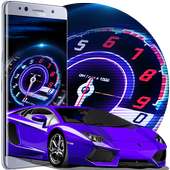 Speedometer Car Theme: Speedy, lighting racing car
