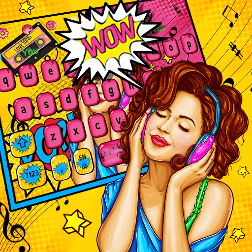 Music Pop Art Keyboard Theme icon