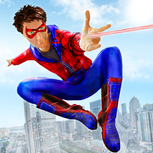 Spider Boy Superhero fighting icon
