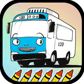 Toya Little Bus Coloring Game icon