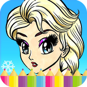 🎨Princess Girls Coloring Game icon