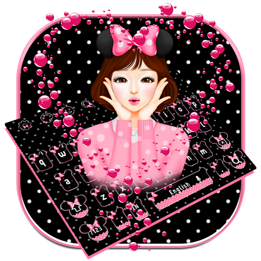 Cute Bow Girl Keyboard icon