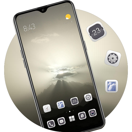 Sky cloud theme | simple natural sun white light icon