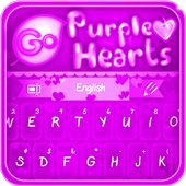 GO Keyboard Purple Hearts icon