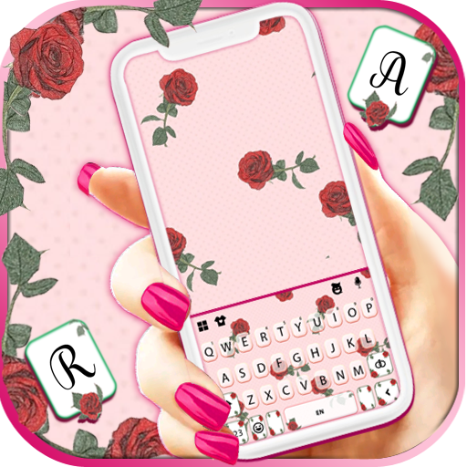 Girly Rose Keyboard Background icon