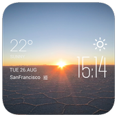 Sunrise weather widget/clock icon