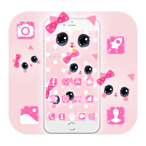 Pink kawaii Princess Kitty Theme icon