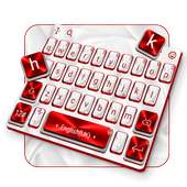 Plush White Red Keyboard Theme on 9Apps