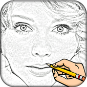 Pencil Sketch Photo أيقونة