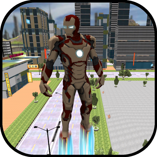 flying Super Iron Hero : Warrior of Crime City icon