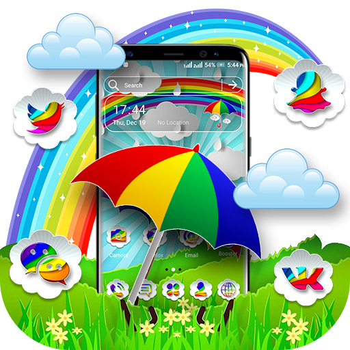 Rainbow Umbrella Launcher Theme icon