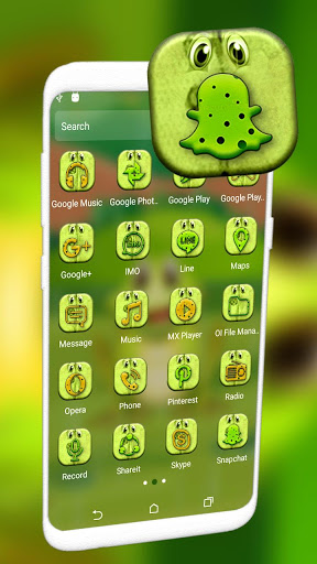 Cute Frog Cartoon Launcher Theme screenshot 2